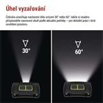 Nabíjateľná LED čelovka EMOS P3546, 550 lm, 110 m, Li-Pol 1000 mAh / 3× AAA