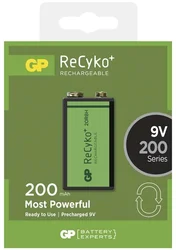 Nabíjecí baterie GP ReCyko+ 6F22 (9V), 1 ks