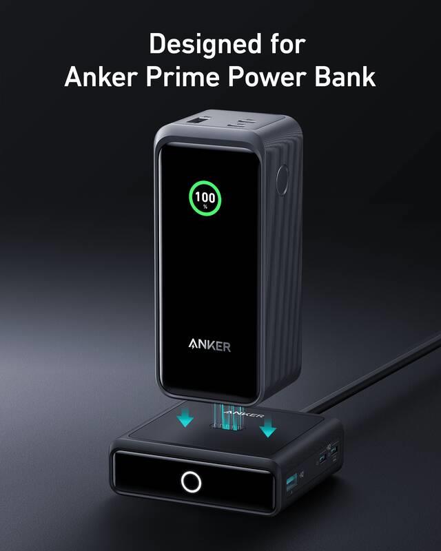 Nabíjecí stanice Anker 100W 2xUSB-C, 1xUSB, 1xkonektor pro Prime powerbanku černá