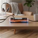 Nabíjecí stanice Huslog 15W 4xzásuvka, 2xUSB-C, 2xUSB, 1x LED světlo černá