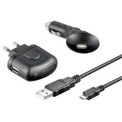 Nabíjecí zdroj s konektorem micro USB pro mobilní telefony na 230V a do automobilu 1A 4040849440304 - Nabíječky