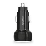 Nabíječka do auta ALIGATOR s USB-C kabelem a 2xUSB výstupem 2.4A, černá