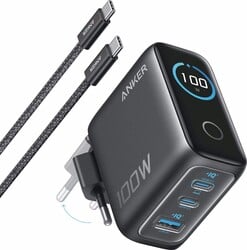 Nabíječka do sítě Anker 100W, 2xUSB-C, 1xUSB šedá