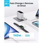 Nabíječka do sítě Anker 140W, 3xUSB-C, 1x USB-A stříbrná
