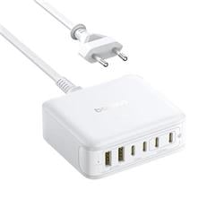 Nabíječka do sítě Baseus Nomos FH21 120W 4xUSB-C, 2xUSB bílá