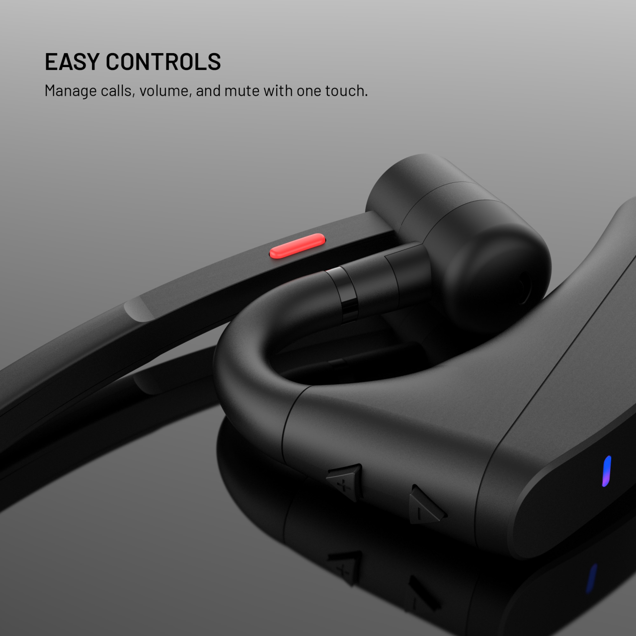 Náhlavná súprava Bluetooth FIXED Talk Pro s ENC a otvoreným dizajnom, čierna