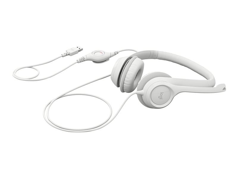 Náhlavná súprava Logitech USB H390, biela