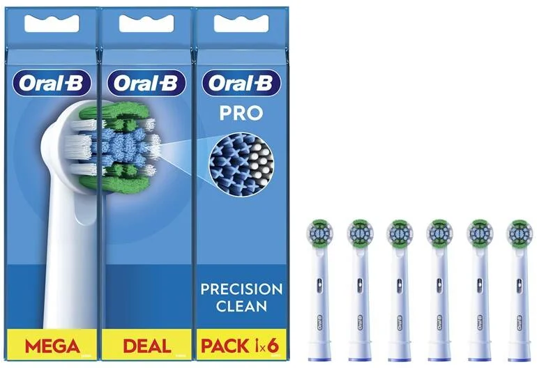 Náhradné hlavice Oral-B EB 20-4 PRO Precision Clean, 6 ks