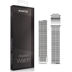 Náhradný kovový remienok pre hodinky Aligator Watch Grace 16 mm, strieborný
