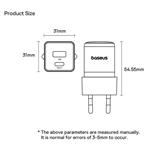 Napájacia nabíjačka Baseus Palm 30W, 1xUSB, 1xUSB-C biela