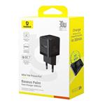 Napájacia nabíjačka Baseus Palm 30W, 1xUSB, 1xUSB-C čierna