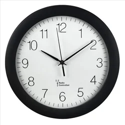 Nástenné hodiny Hama, rádiom riadené, priemer 30 cm, čierne