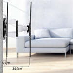 Nástenný držiak na TV Hama XL, pohyblivý, 800x600, biely/čierny