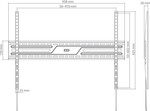 Nástenný držiak SBOX pre televízory 50"–100", nosnosť 75 kg, VESA 900 × 600, čierny (BL-3869F)