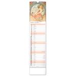 Nástěnný kalendář Alfons Mucha 2024, 12 × 48 cm