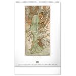 Nástěnný kalendář Alfons Mucha 2024, 33 × 46 cm