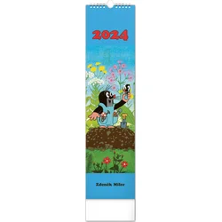 Nástěnný kalendář Krteček – Krtko 2024, 12 × 48 cm