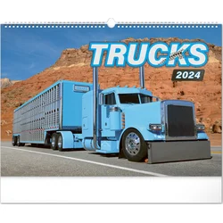 Nástěnný kalendář Trucks 2024, 48 × 33 cm