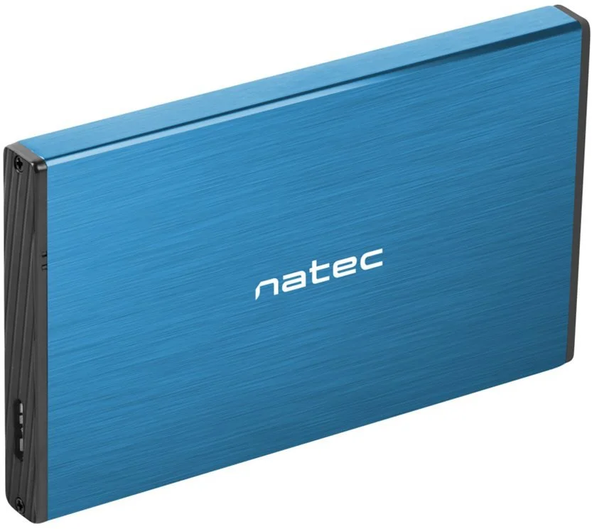 Natec externý HDD box 2,5" USB 3.0 Rhino Go, modrý, hliníkové telo