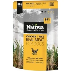 Nativia Real Meat Chicken & Rice 8kg granule pro psy