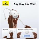 Navíjecí kabel Baseus Free2Pull USB-C/Lightning s nastavitelnou délkou až 1m 20W bílý