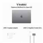 NB Apple MacBook Air 15",M2 8-core CPU/10-core GPU,8GB,512GB,Space Grey,CZ