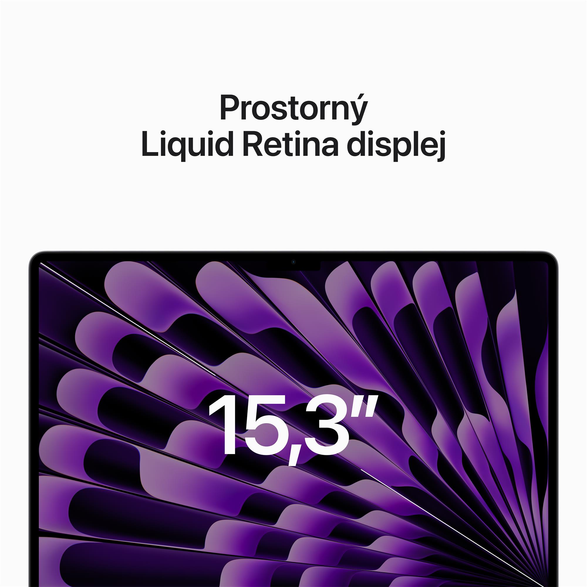 NB Apple MacBook Air 15",M2 8-jadrový CPU/10-jadrový GPU,8 GB,512 GB,Vesmírne sivá,CZ