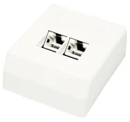 NE ZÁSUVKA 2x RJ45 (STP) Cat.6 NAD OMIETKU STP CAT6