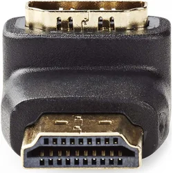 NEDIS adaptér HDMI™/ konektory 90° úhlový HDMI™ – HDMI™ vstup/ černý