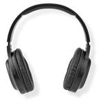 NEDIS bezdrátová sluchátka + mikrofon/ OVER-EAR/ výdrž 20 hodin/ ovládání stiskem/ ovládání hlasitosti/ černé