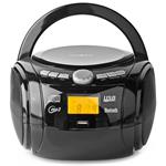 NEDIS CD přehrávač Boombox/ výkon 9 W/ napájení z baterie/ síťové napájení/ stereo/ BT/ FM/ USB/ černý