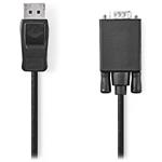 NEDIS kabel DisplayPort - VGA/ zástrčka DisplayPort - zástrčka VGA/ černý/ 2m