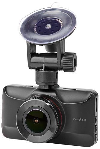 NEDIS kamera do auta/ LCD 3.0"/ 1080p/ 12Mpx/ parkovací senzor/ detekcia pohybu/ nočné videnie/ čierna/ červená