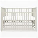 New Baby Dětská postýlka BASIC se stahovací bočnicí šedá