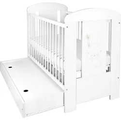 New Baby Dětská postýlka Králíček se šuplíkem bílá