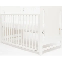 New Baby Dětská postýlka MIA se stahovací bočnicí bílá