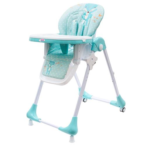 New Baby Jídelní židlička Minty Fox - ekokůže a vložka pro miminka