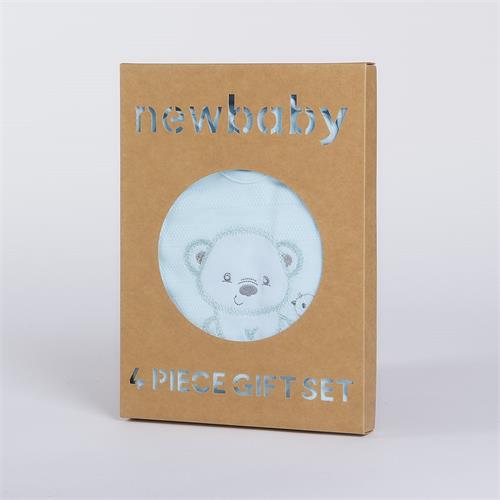 New Baby Kojenecká soupravička do porodnice Sweet Bear modrá, vel. 50