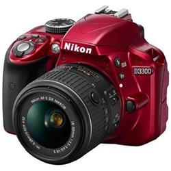 Nikon D3300 červený + 18-55 AF-P VR (VBA391K002)