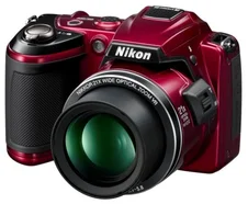 NIKON kompakt COOLPIX L120, 14.1MPix, červená, 21x zoom, VR