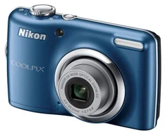 NIKON kompakt COOLPIX L23, 10.1MPix, modrá, 5x zoom