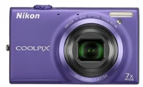 NIKON kompakt COOLPIX S6100, 15.9MPix, fialová, 7x zoom VR