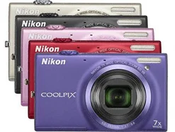 NIKON kompakt COOLPIX S6150, 16MPix, silver, 7x zoom