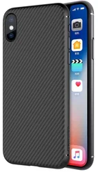 Nillkin Synthetic Fiber Ochranný Zadní Kryt Carbon Black pro iPhone X