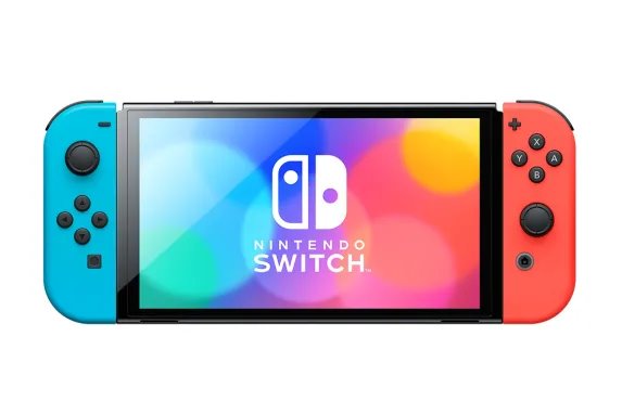 Nintendo Switch (OLED) Neónová červená a modrá
