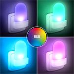 Nočné svetlo Solight RGB LED so svetelným senzorom, voliteľná farba svetla, 230 V
