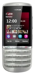 Nokia Asha 300 White Silver - bílo stříbrný