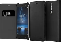 Nokia Leather Flip Cover CP-801 pro Nokia 8 černý