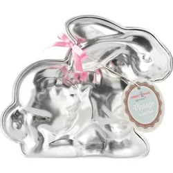 Nordic Ware Forma Jarní králíček 3 cup stříbrná