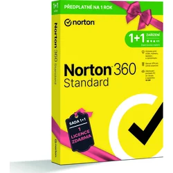 NORTON 360 STANDARD 10GB CZ 1užívateľ, 1 zariadenie, 12 mesiacov, 1+1 ZDARMA, krabica